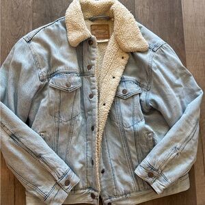 Levi’s Light Blue Denim Sherpa Jacket